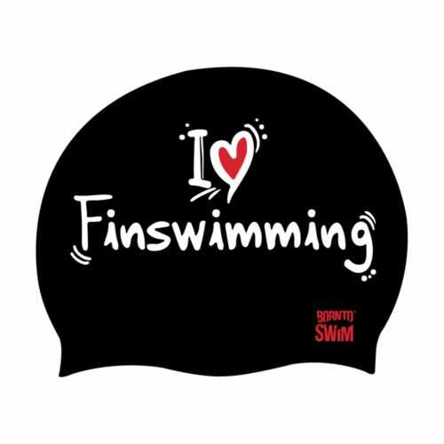 Born To Swim čepice I ❤ Finswimming Barva: černá