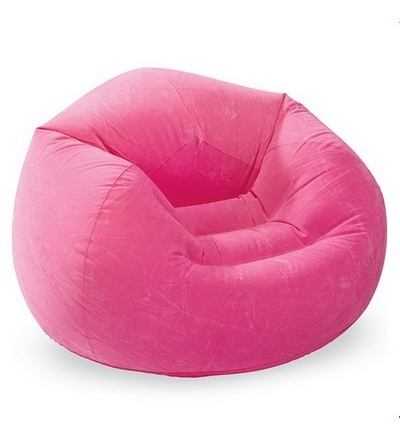 Nafukovací křeslo Intex Beanless Bag Chair růžové