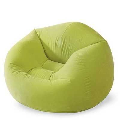 Nafukovací křeslo Intex Beanless Bag Chair zelené