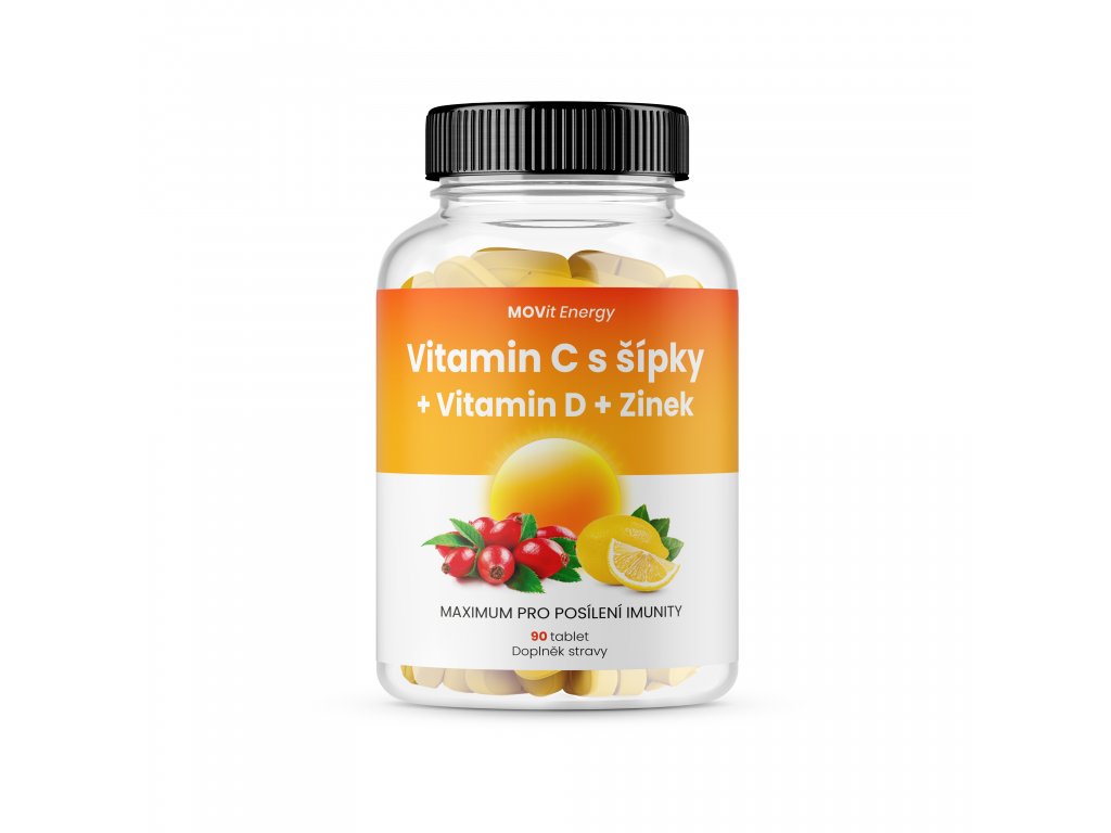 Movit Vitamin C 1200 Mg S šípky + D Zinek Premium