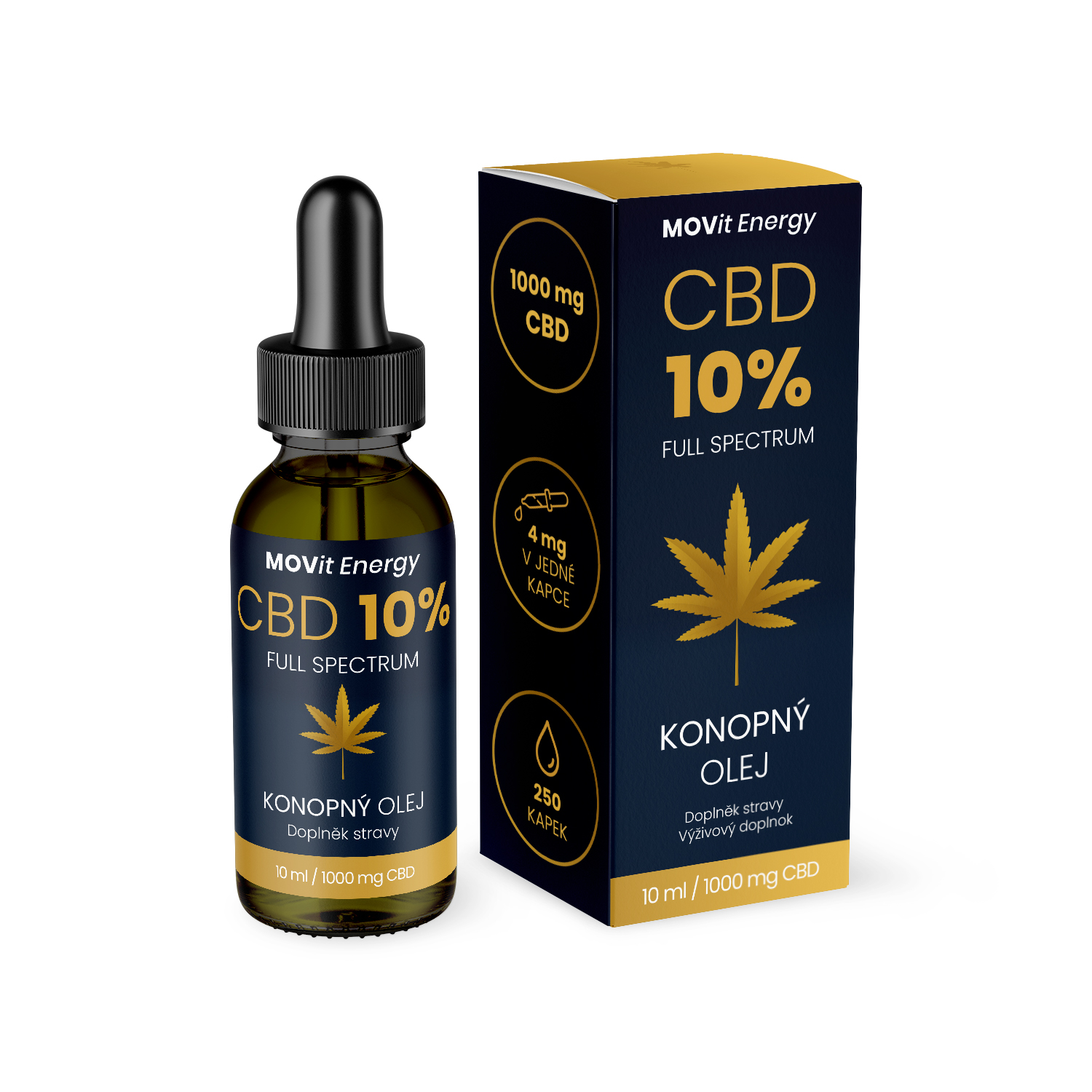 Movit Cbd 10% Full Spectrum Konopný Olej 10ml