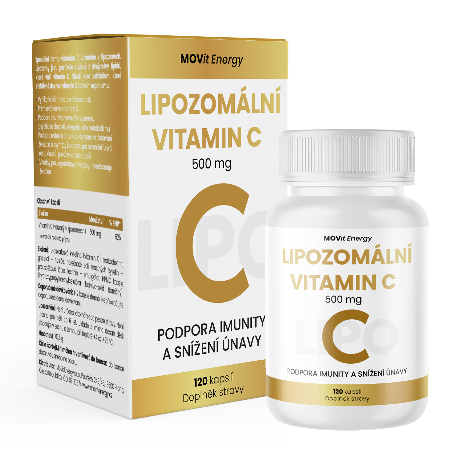 Movit Lipozomální Vitamin C 500 Mg