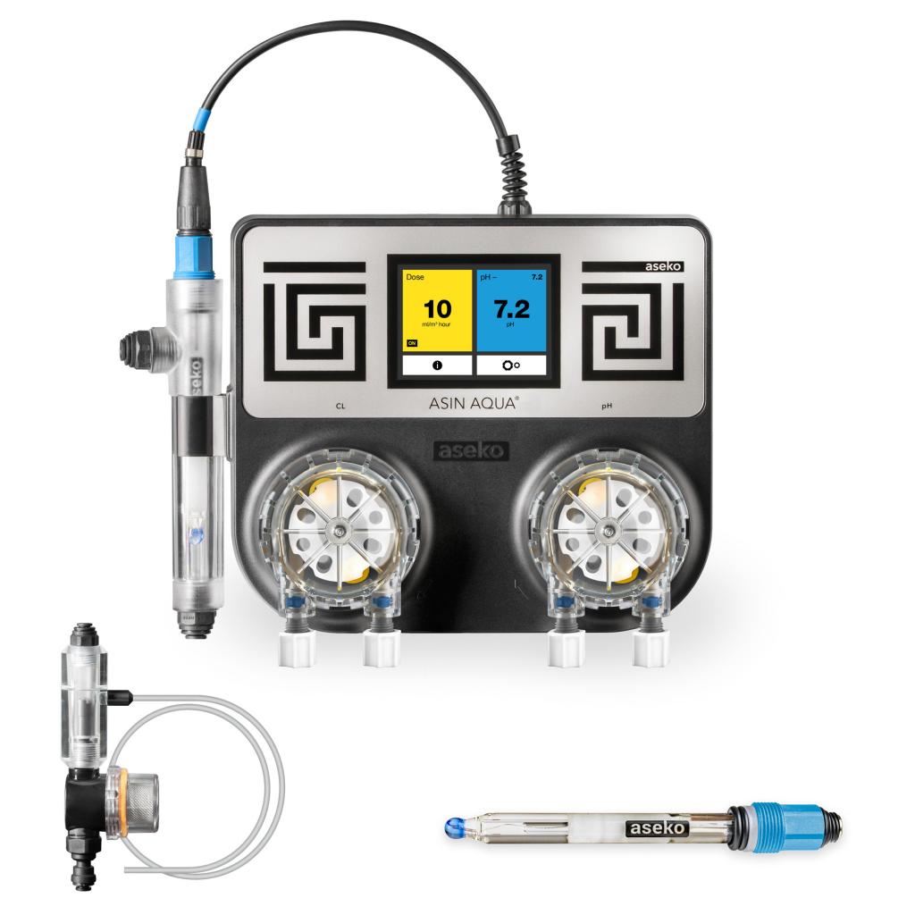 Aseko Asin Aqua Dose - dávkovácí automat pH + Oxy (bezchlorová chemie)